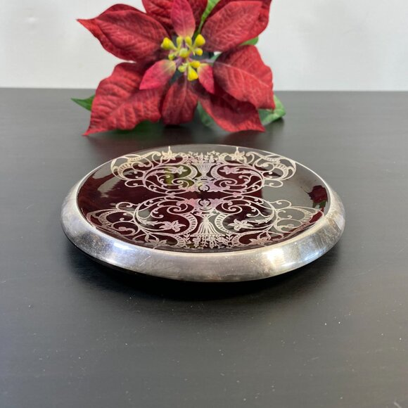 Vintage Gibsons England plate, Charger Plate Tray, Flowers and Ornaments, Round - Picture 3 of 10